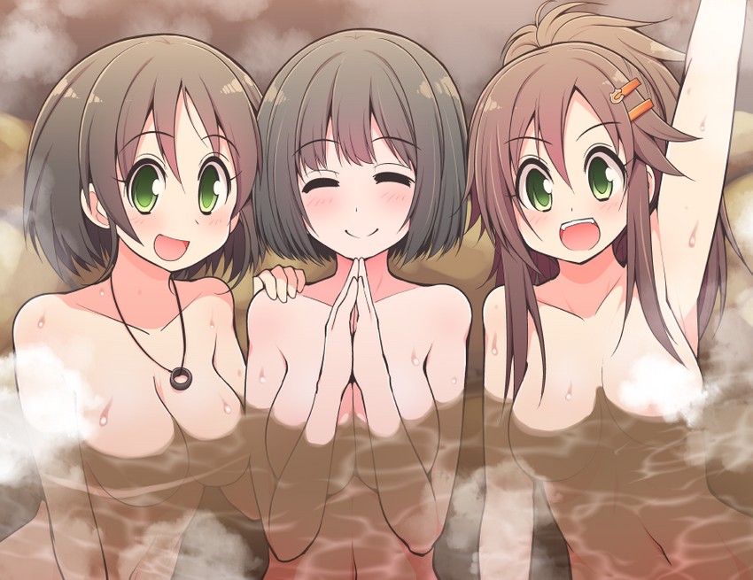 himekawa yuki, takafuji kako, and harada miyo (idolmaster and 2 more) drawn by serebi_ryousangata