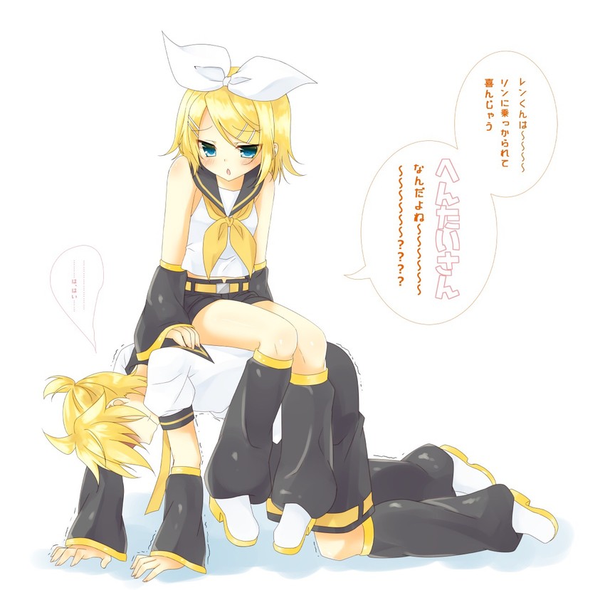 kagamine rin and kagamine len (vocaloid) drawn by amane_(amnk1213)