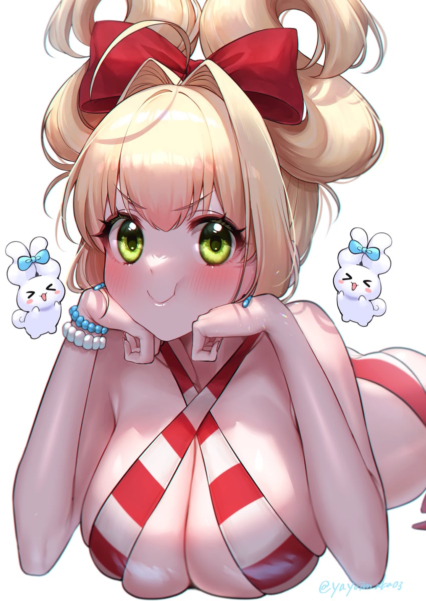 nero claudius and cinnamoroll (fate and 3 more) drawn by yayoi_maka