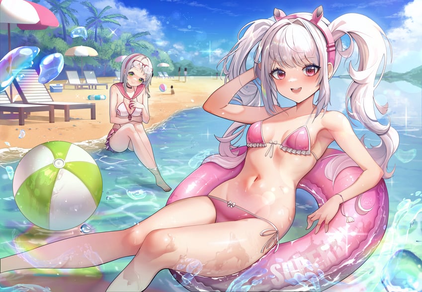 alice and neon (goddess of victory: nikke) drawn by maridix
