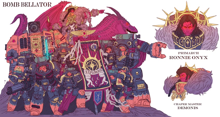adeptus astartes (original and 1 more) drawn by salamander_(popo51332877)
