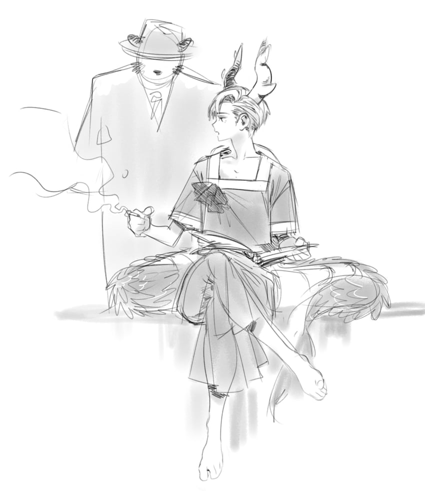 kicchou yachie and otter spirit (touhou) drawn by tougou_(goodbye_tender)