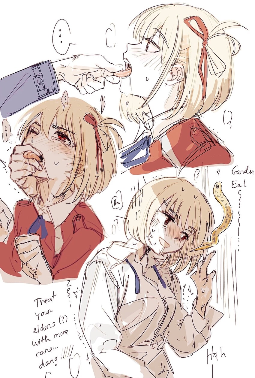 nishikigi chisato and inoue takina (lycoris recoil) drawn by koyomania