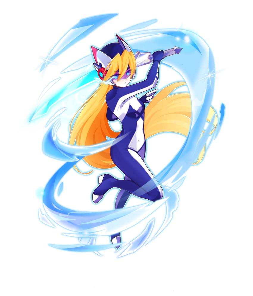 ciel and model z (mega man and 2 more) drawn by aizeis