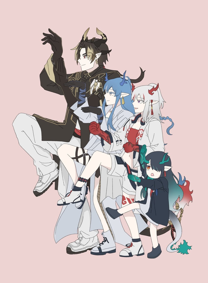 dusk, nian, ling, and chongyue (arknights and 1 more) drawn by ppboxz