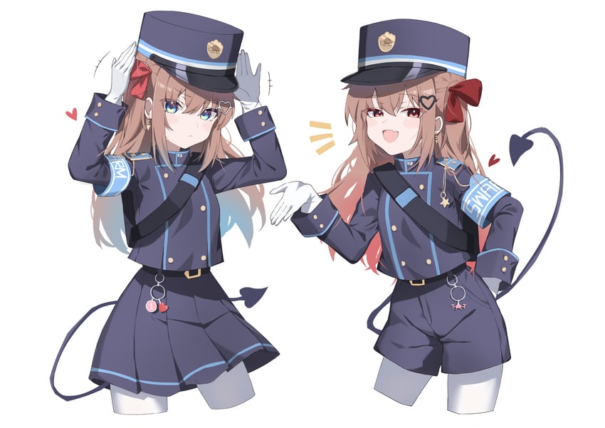 hikari, nozomi, neuro-sama, and evil neuro-sama (blue archive and 2 more) drawn by morynatsu
