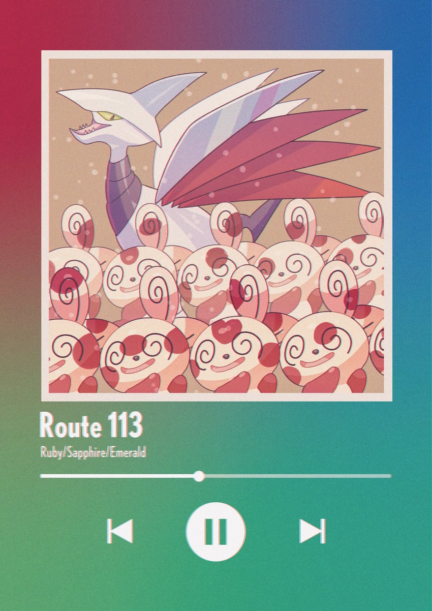 skarmory and spinda (pokemon) drawn by saiku_(zvlku)