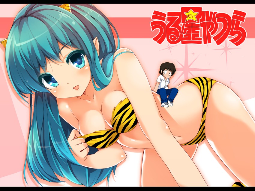 lum and moroboshi ataru (urusei yatsura) drawn by chiri_(atlanta)