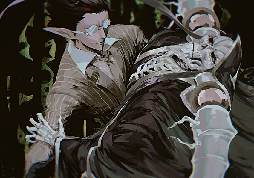 ainz ooal gown and demiurge (overlord) drawn by shikiro1212