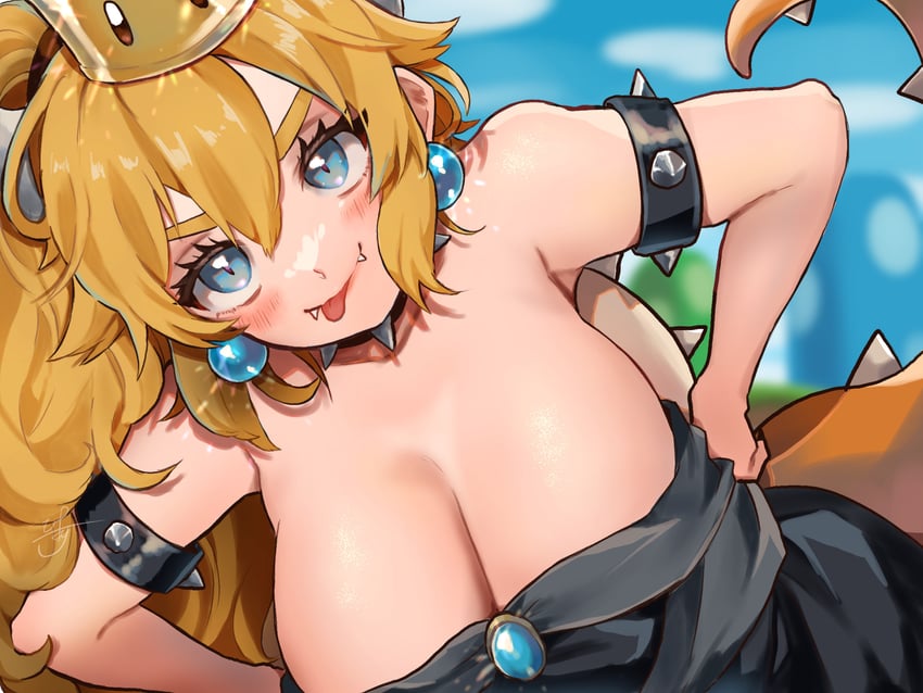 bowsette (mario and 1 more) drawn by uchisaki_himari