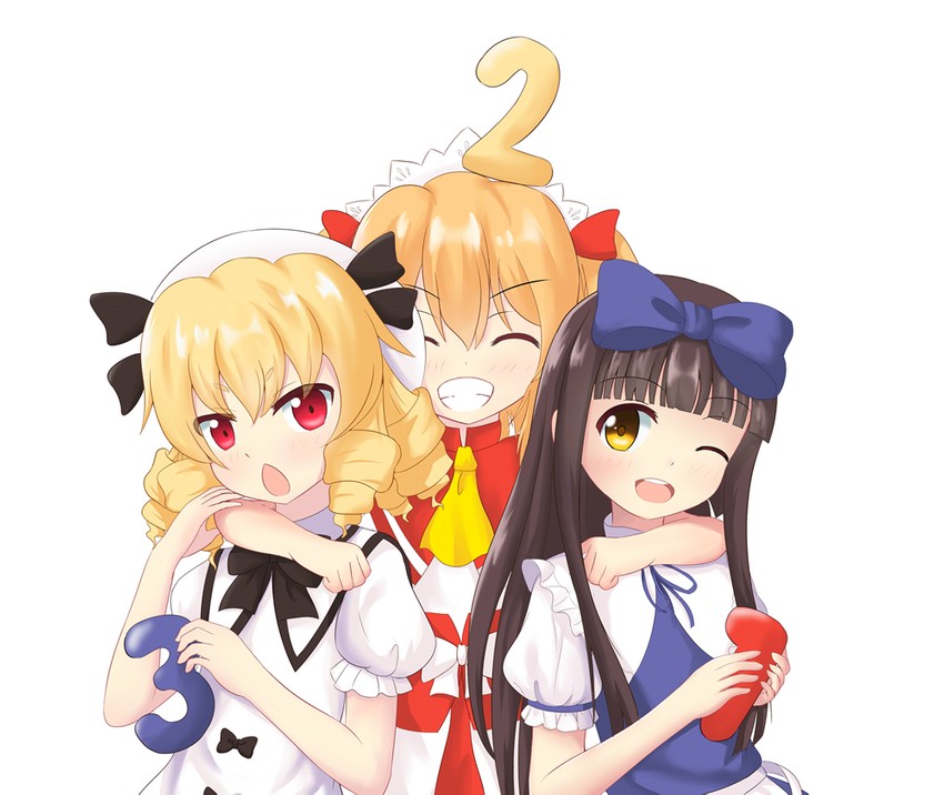 star sapphire, luna child, and sunny milk (touhou) drawn by p.w.