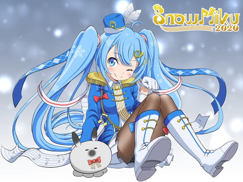 hatsune miku, yuki miku, and rabbit yukine (vocaloid) drawn by djakarta