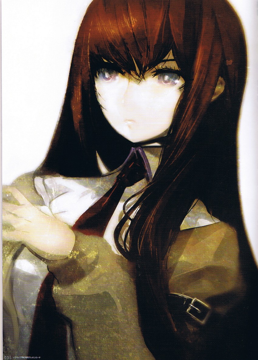makise kurisu (science adventure and 1 more) drawn by huke