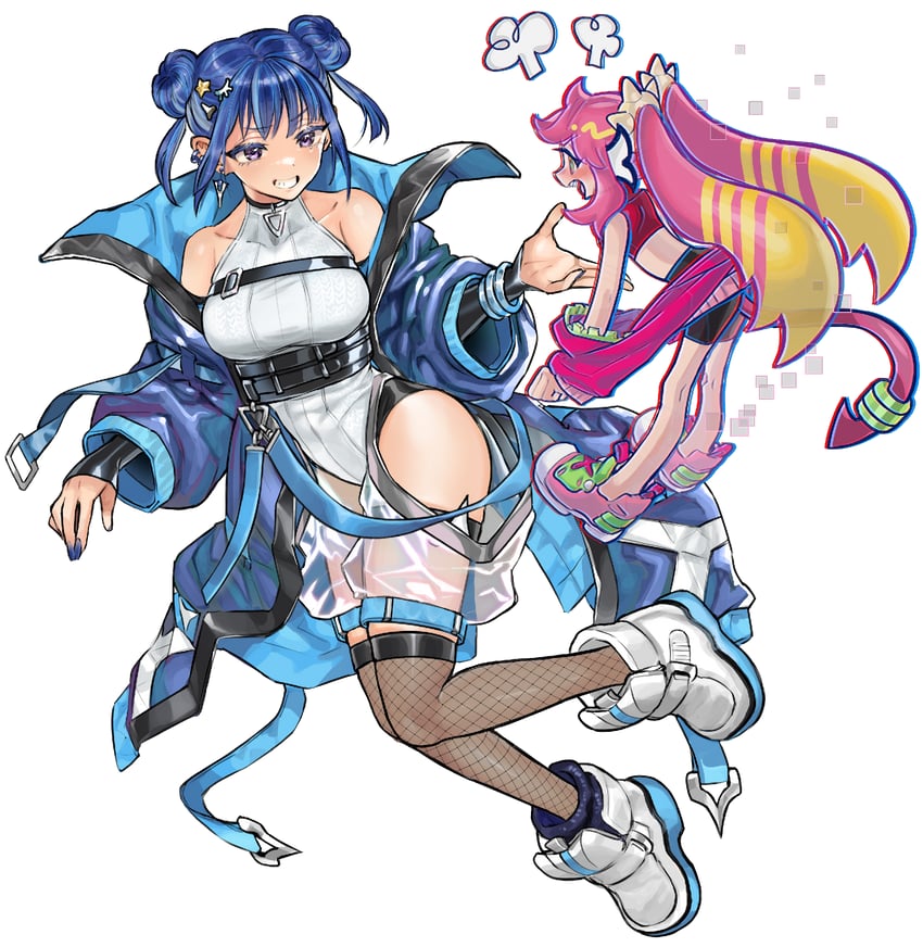lil-la, ki-sikil, evil twin lil-la, and live twin ki-sikil (yu-gi-oh! and 1 more) drawn by anonymous_(yu-gi-oh!)
