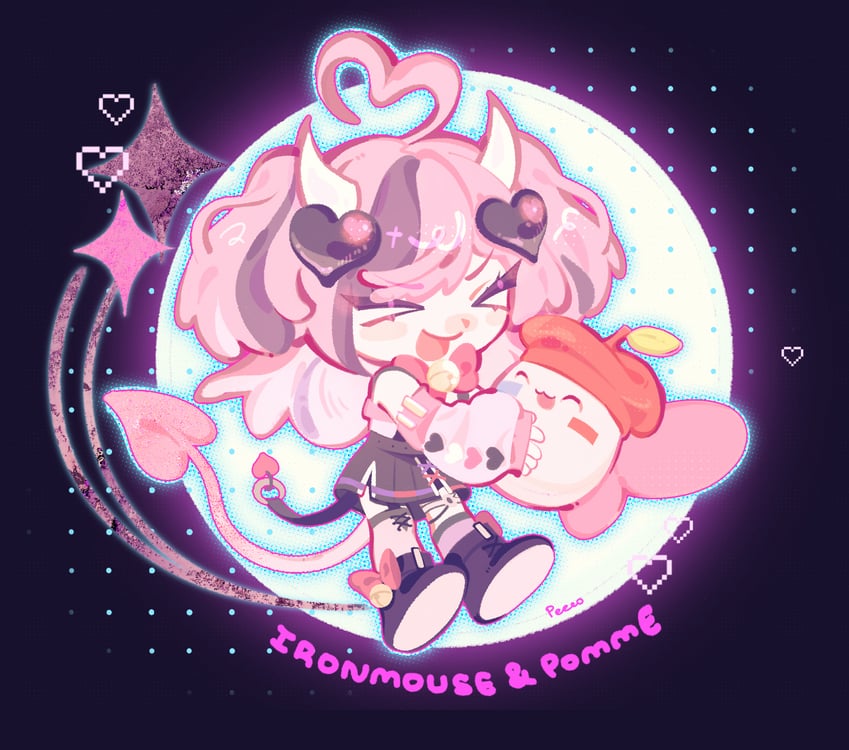 ironmouse and pomme (vshojo and 2 more) drawn by peeco_0