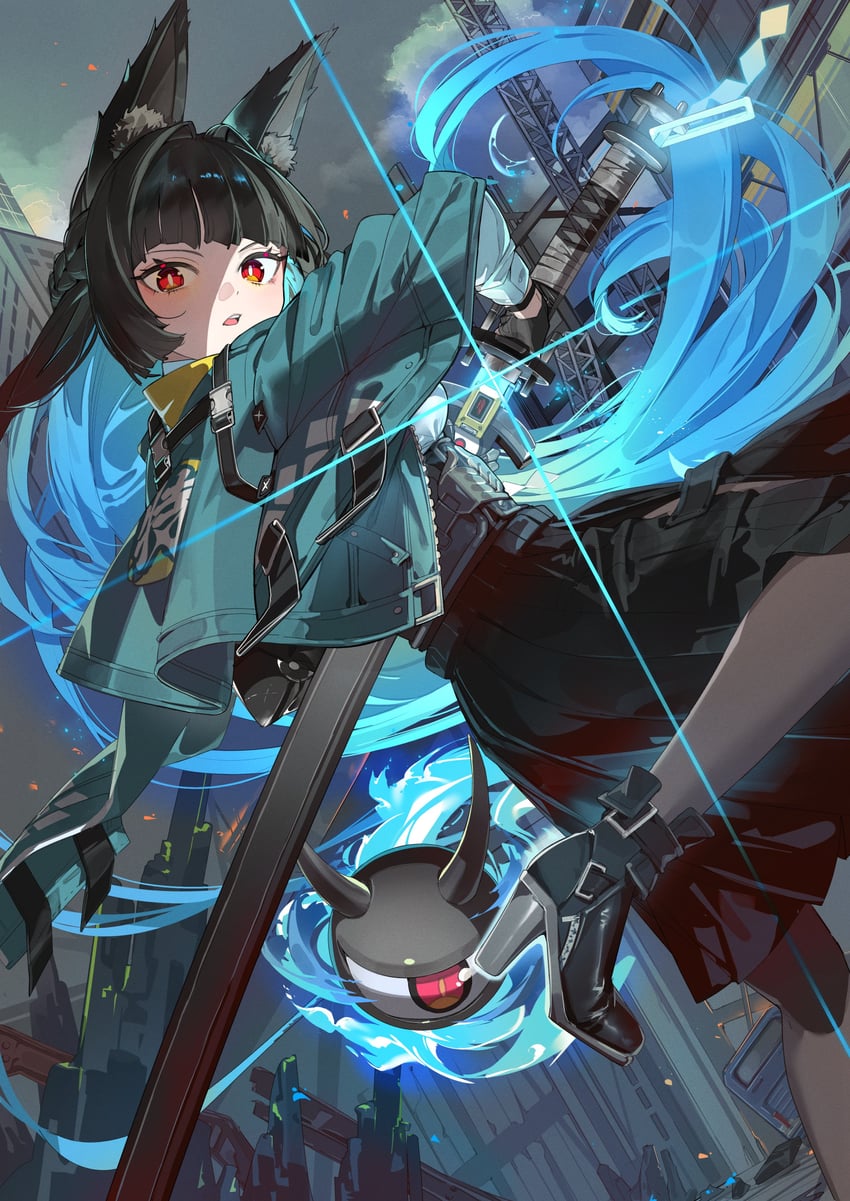 hoshimi miyabi and tailless (zenless zone zero) drawn by nik_ibi