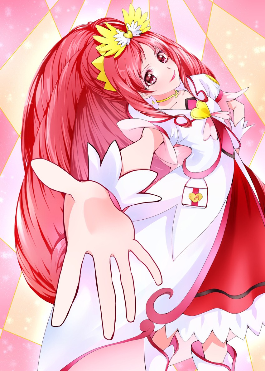 madoka aguri and cure ace (precure and 1 more) drawn by mikan_(mikataaaa)