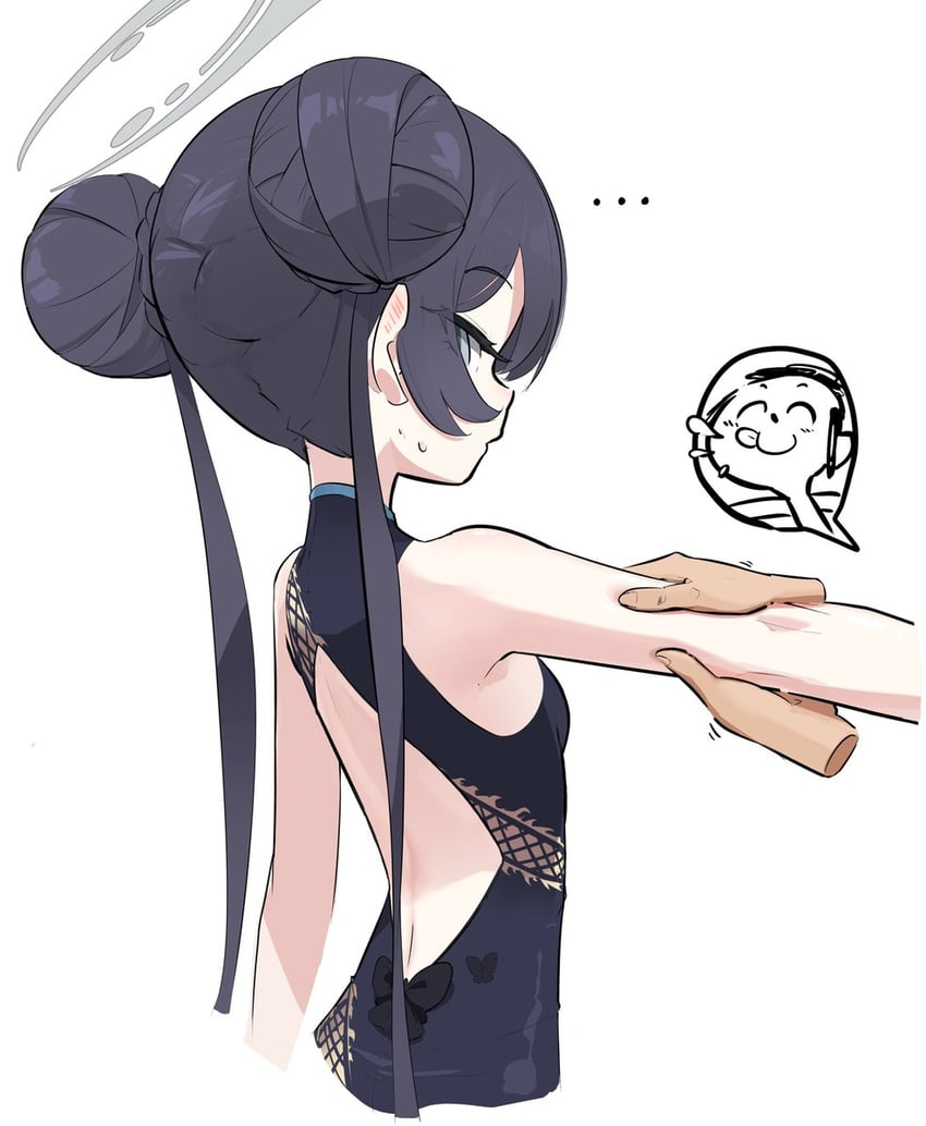 sensei, doodle sensei, and kisaki (blue archive) drawn by domado