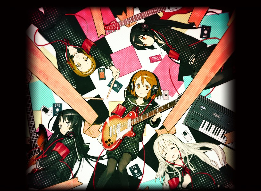 akiyama mio, nakano azusa, hirasawa yui, tainaka ritsu, and kotobuki tsumugi (k-on!) drawn by asgr