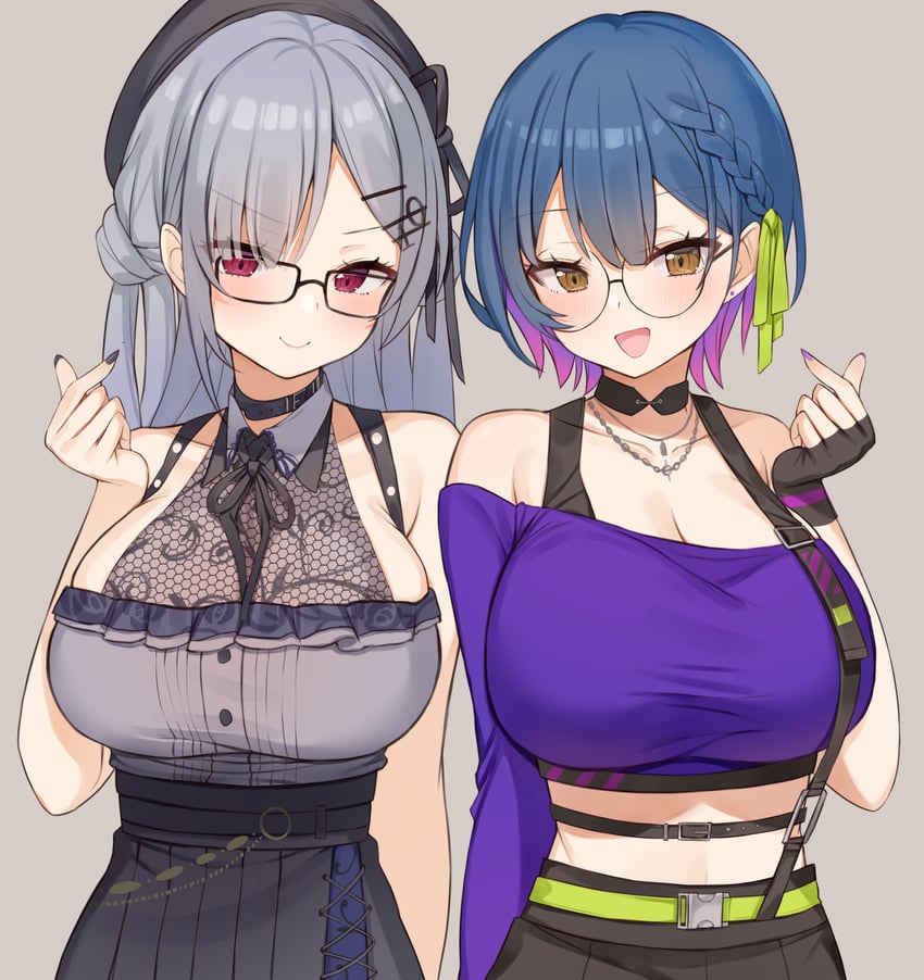 hakase fuyuki and yamagami karuta (nijisanji) drawn by choco_tanuki