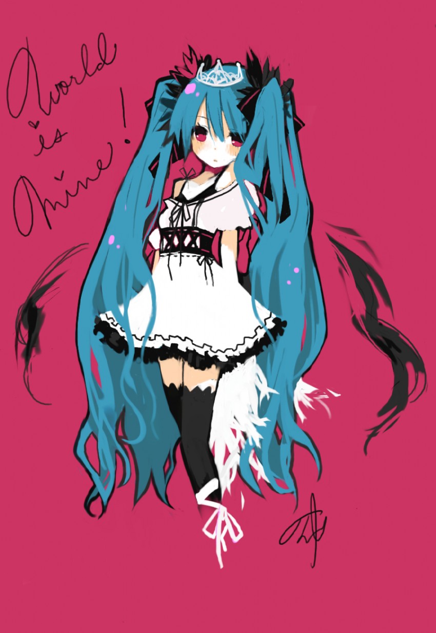 hatsune miku (vocaloid and 1 more) drawn by kashiwaba_hisano