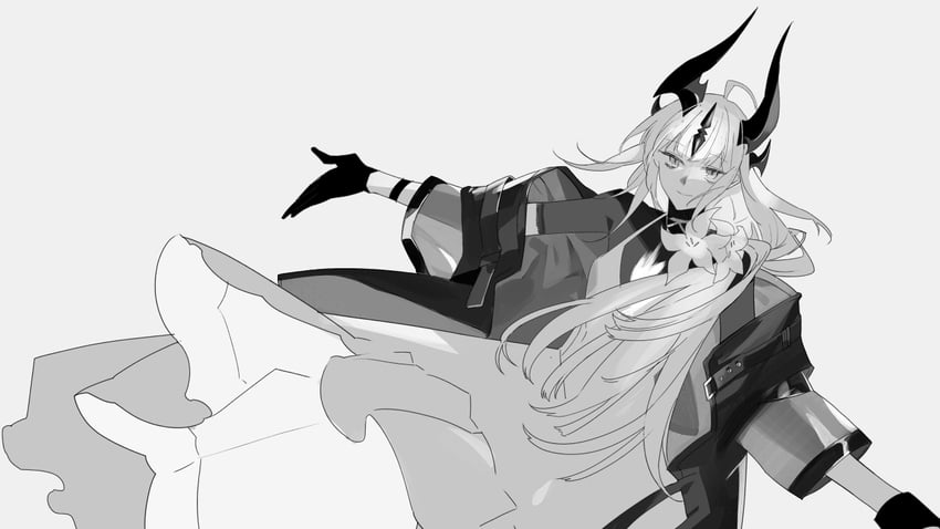 reed and reed the flame shadow (arknights) drawn by kaifei_(kaifei_29)