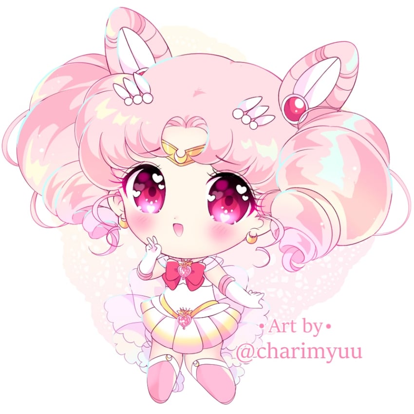 chibi usa, sailor chibi moon, and super sailor chibi moon (bishoujo senshi sailor moon) drawn by honeymoonpetal