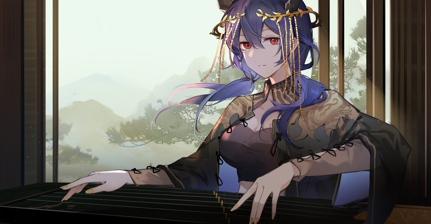ch'en (arknights and 1 more) drawn by gemi_25