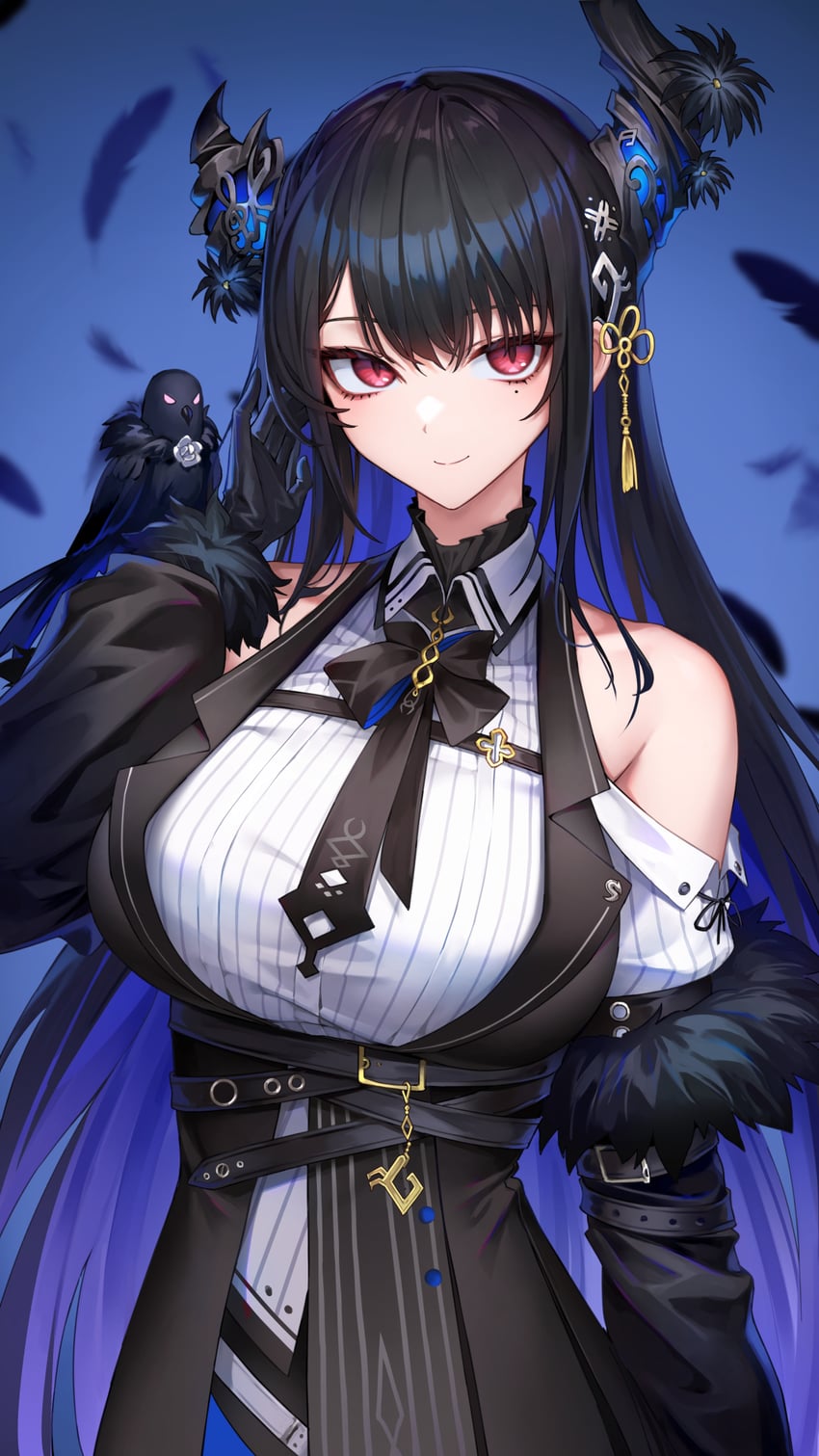 nerissa ravencroft and shadow (hololive and 1 more) drawn by oopartz_yang
