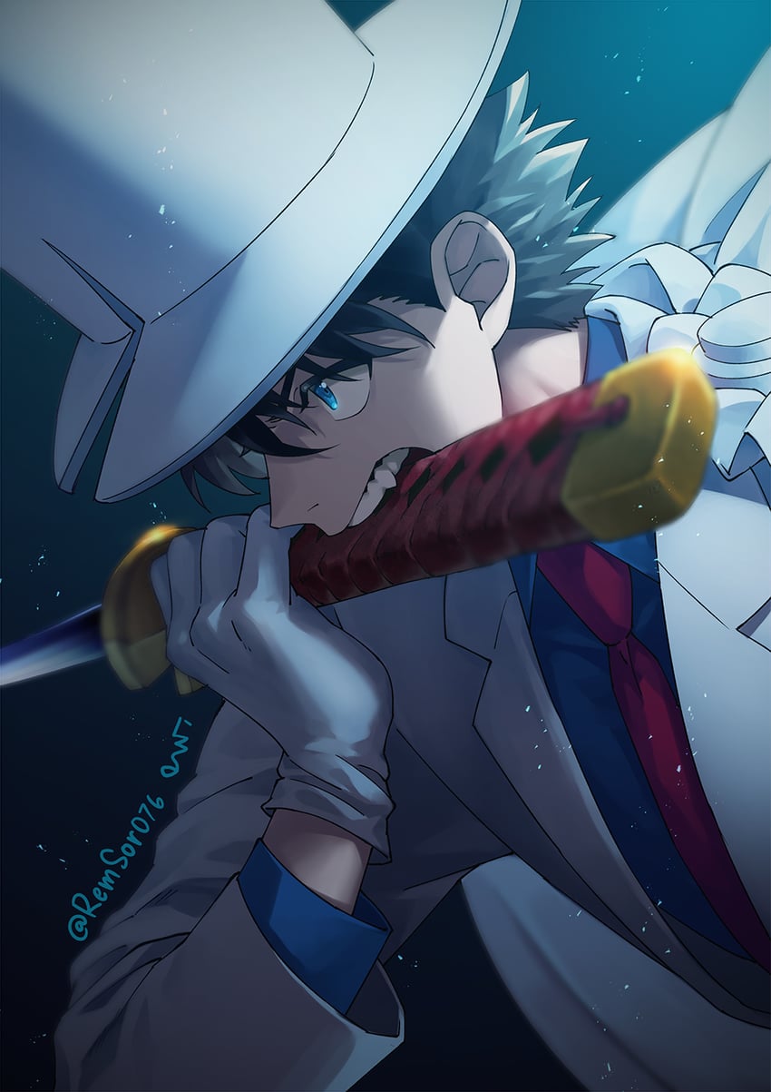 kaitou kid (meitantei conan and 1 more) drawn by remsor076