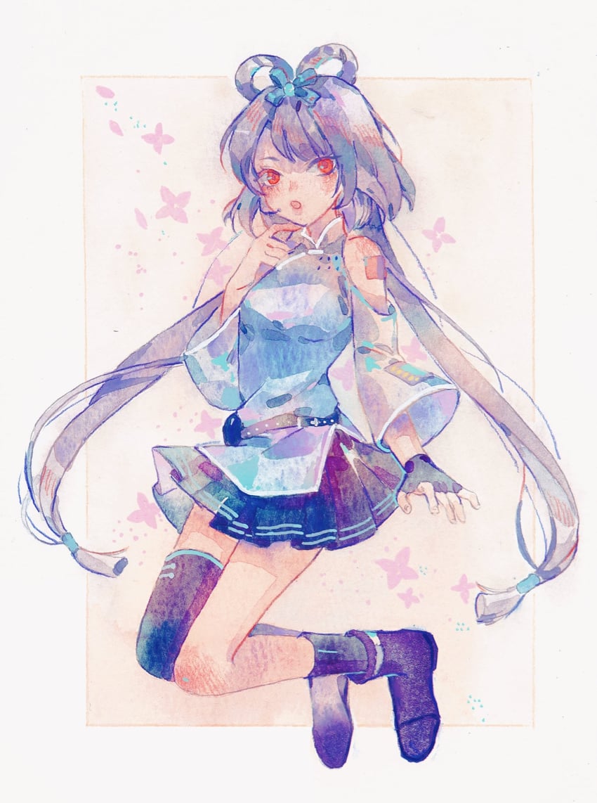 luo tianyi (vocaloid and 1 more) drawn by yanmian_(printemps-noir)