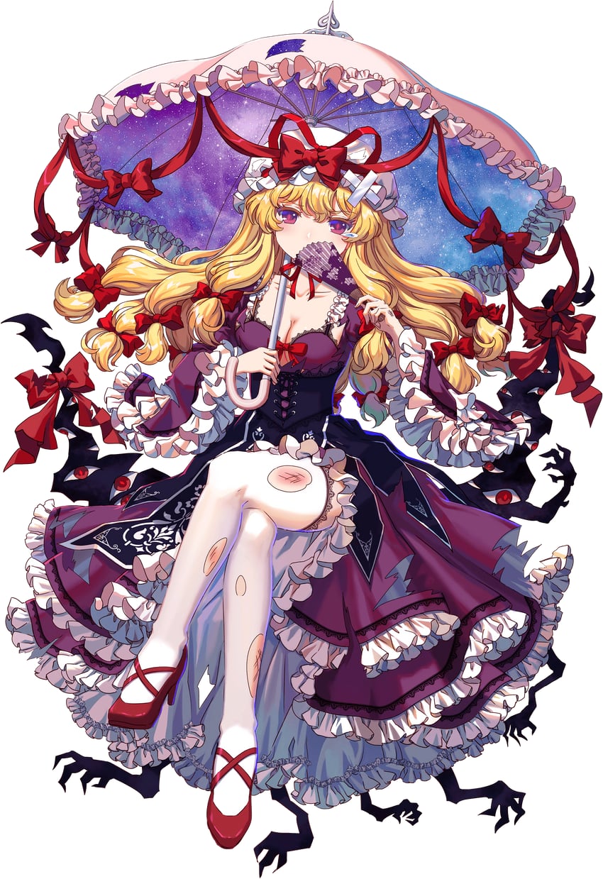 yakumo yukari (touhou and 1 more) drawn by kumio