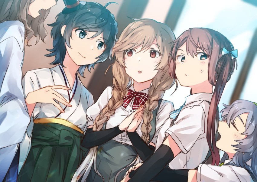 asagumo, yamagumo, asakaze, minegumo, and matsukaze (kantai collection) drawn by satsumi