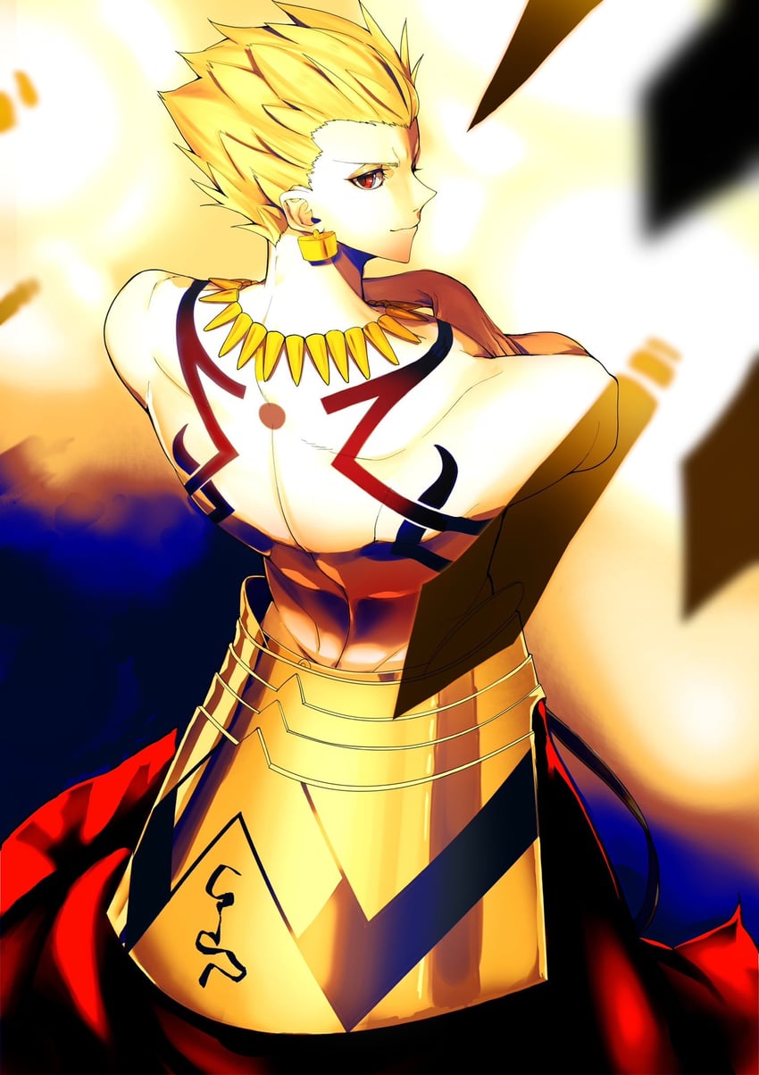 gilgamesh (fate and 1 more) drawn by goryu_hant