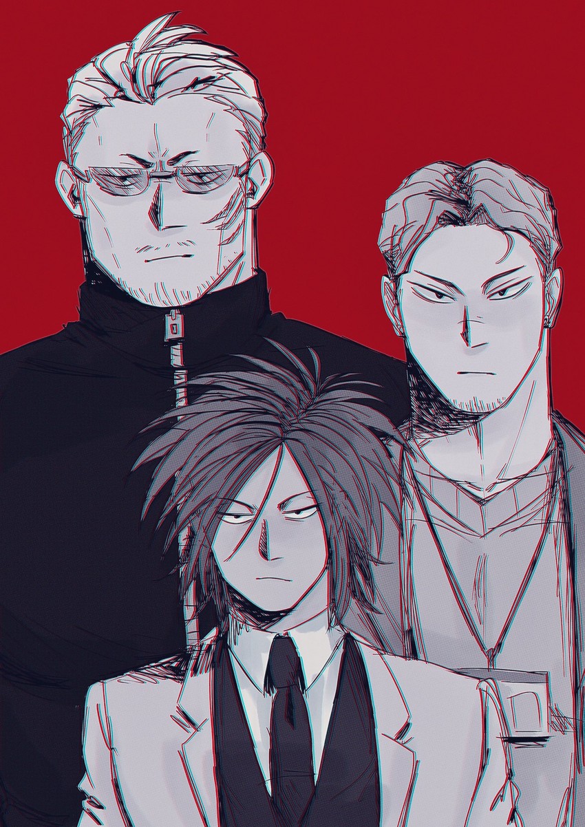 yano, sekiguchi, and yamamoto fuyuki (odd taxi) drawn by jiayieve