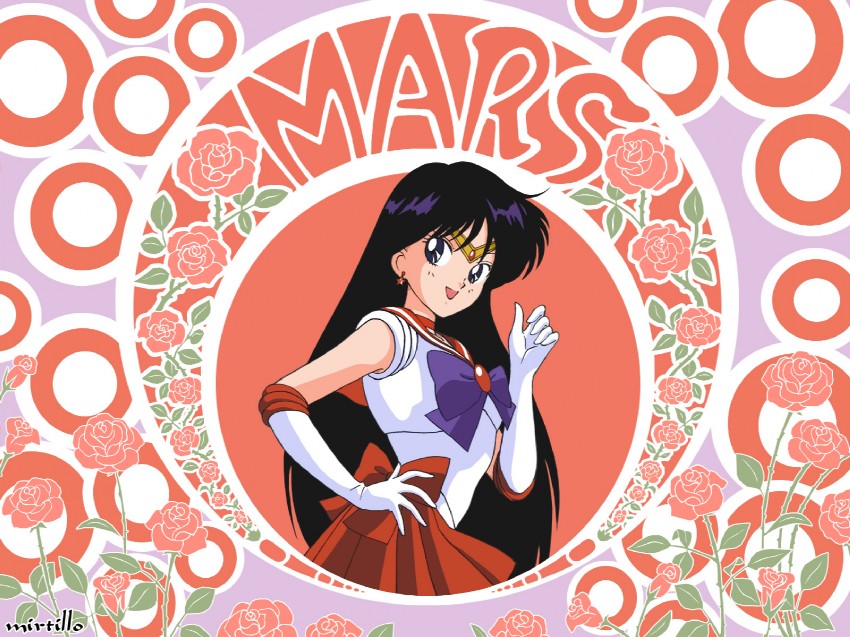 hino rei and sailor mars (bishoujo senshi sailor moon) drawn by tadano_kazuko