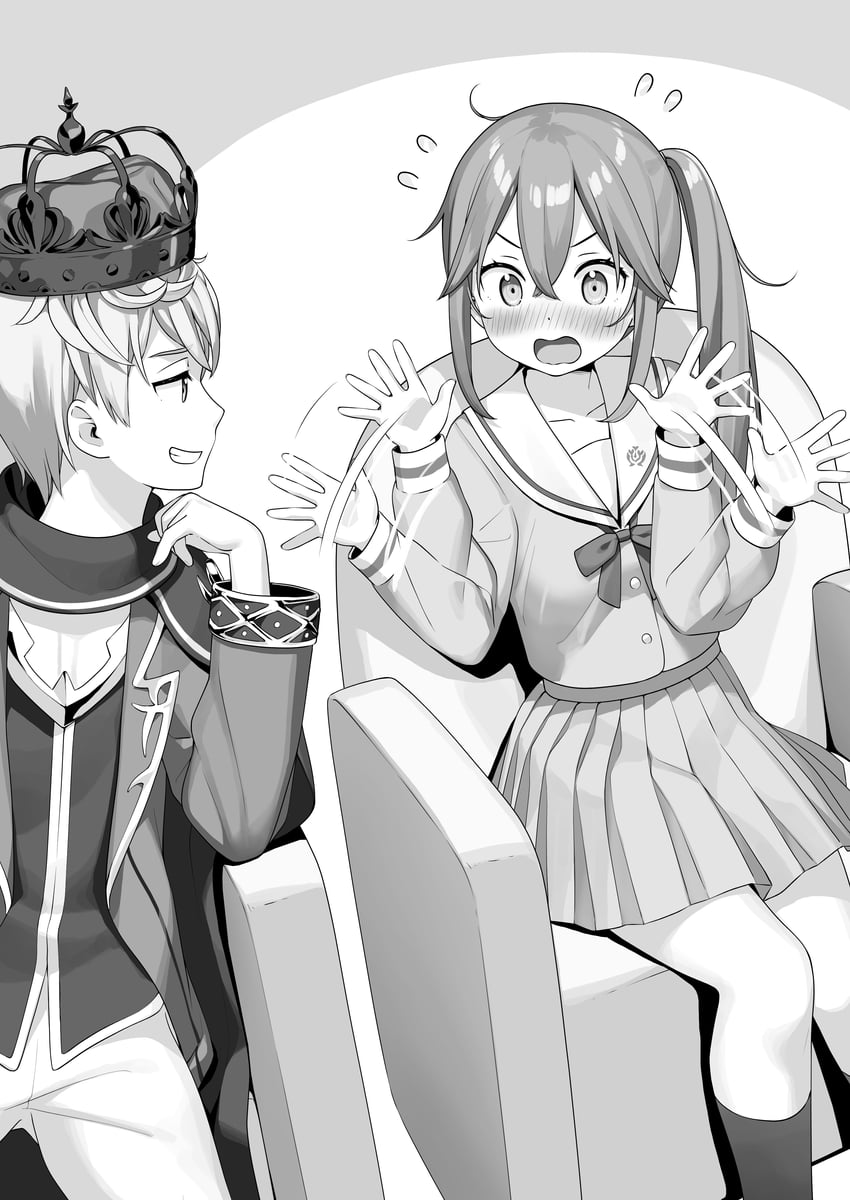 otonari-san and abaddon (sasaki to p-chan) drawn by kantoku