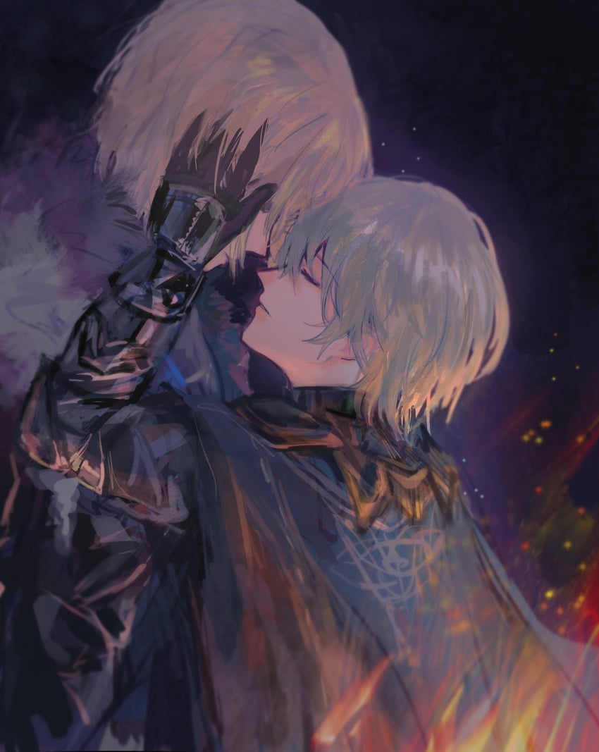 dimitri alexandre blaiddyd and male byleth (fire emblem and 1 more) drawn by wly169168