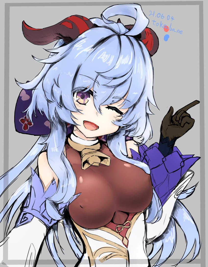 ganyu (genshin impact) drawn by sagaui