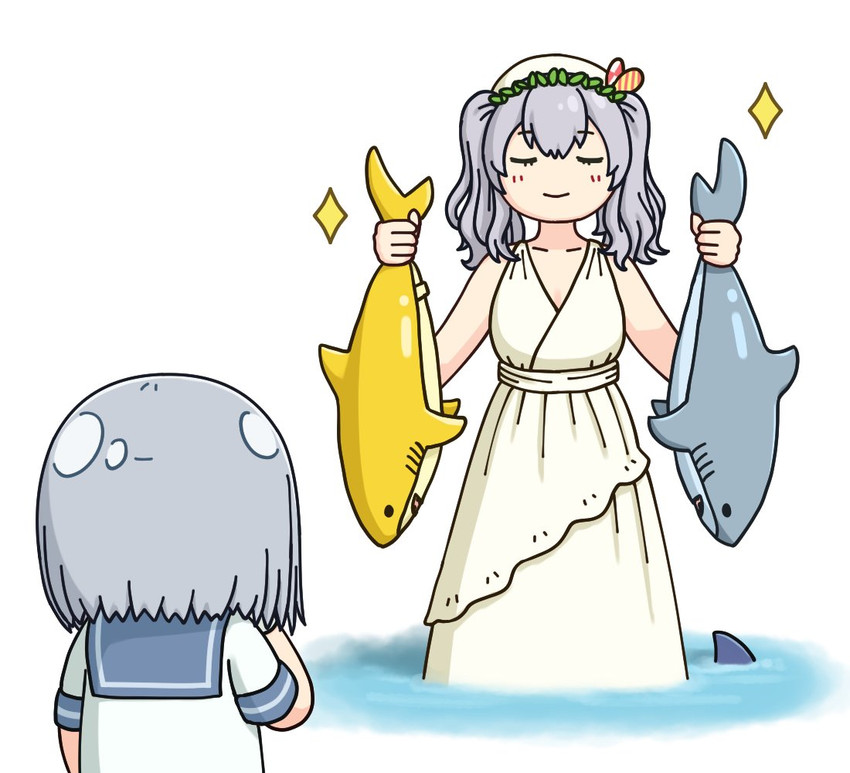 hamakaze and kashima (kantai collection and 1 more) drawn by hama!_(3toshinhmkz)