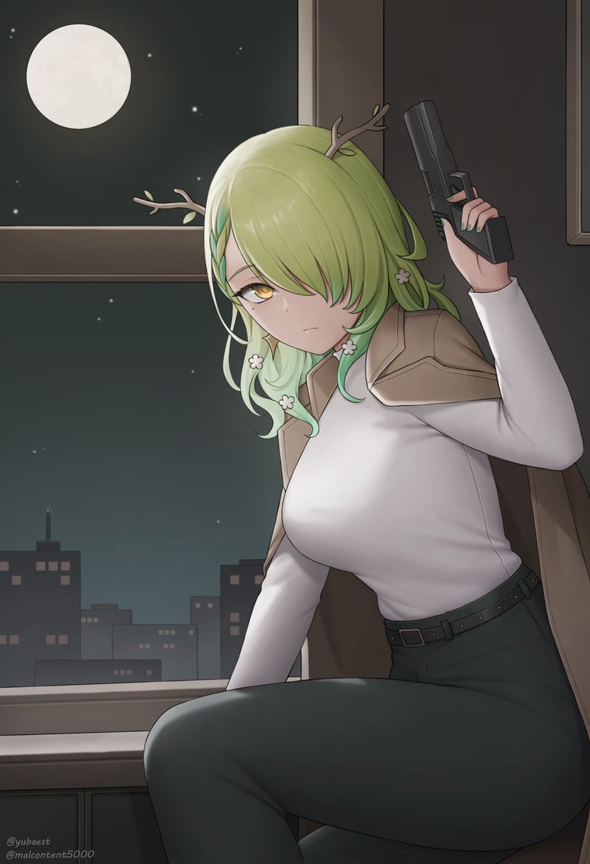 ceres fauna (hololive and 1 more) drawn by yubaest