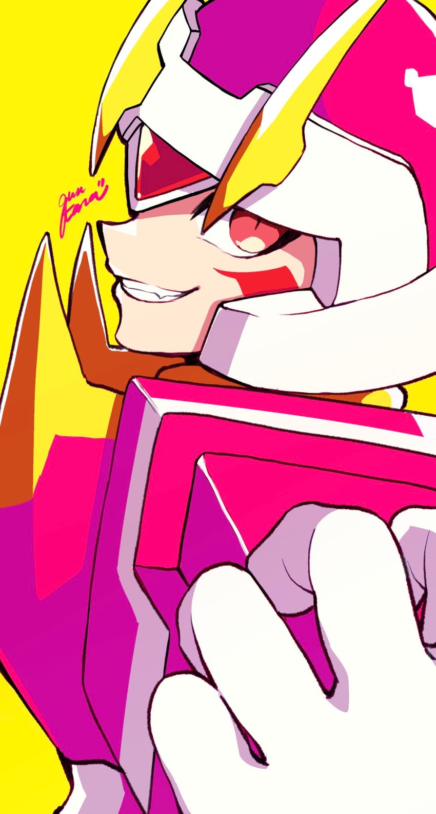 fighting fefnir (mega man and 1 more) drawn by guutara