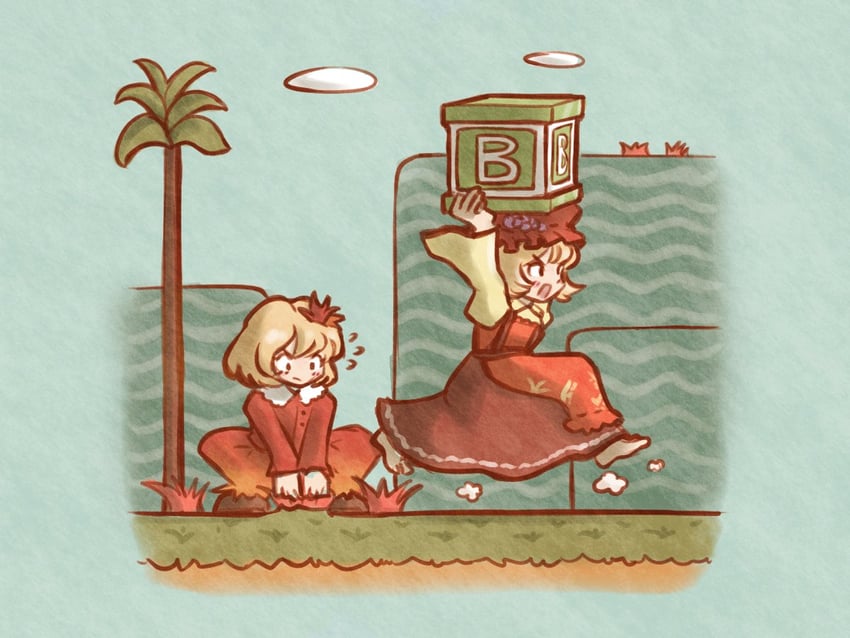 aki minoriko and aki shizuha (touhou and 3 more) drawn by oysterfried