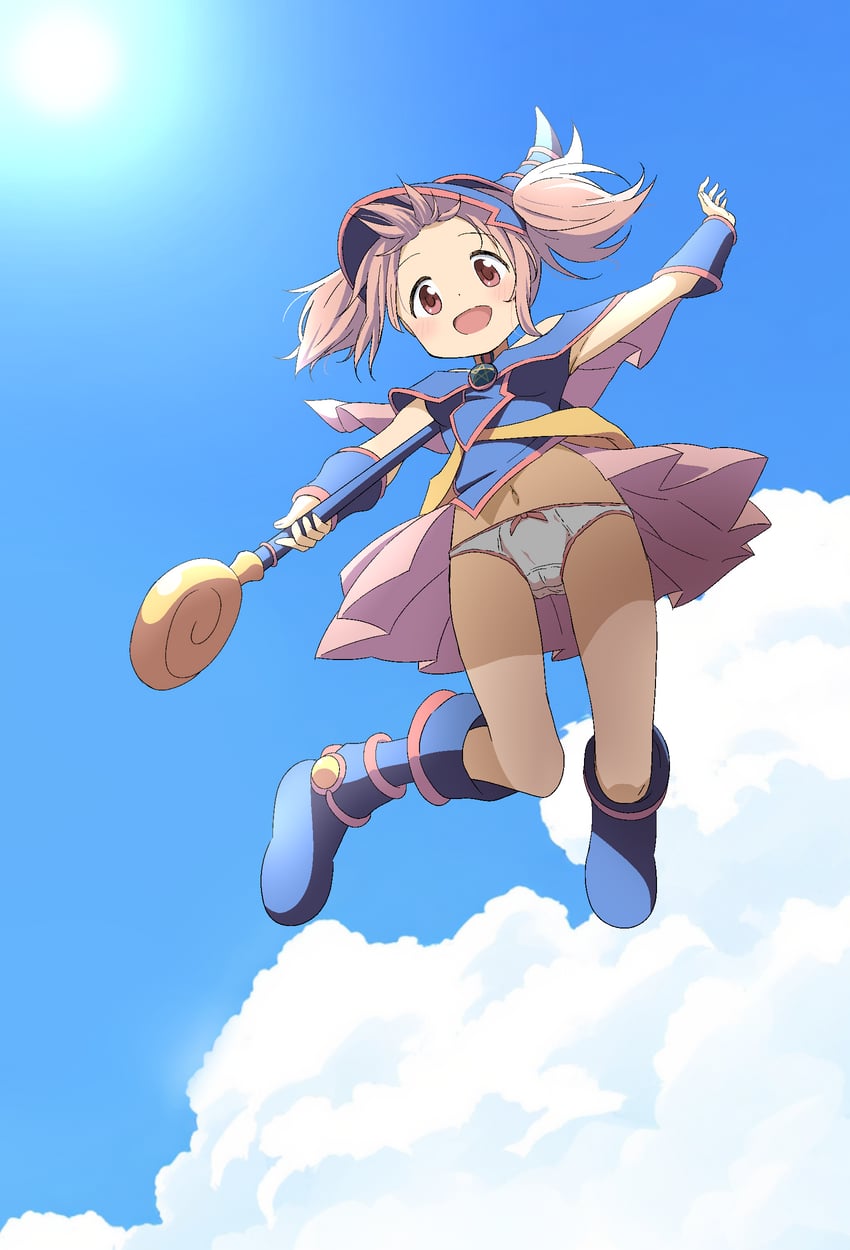 kaname madoka and dark magician girl (mahou shoujo madoka magica and 1 more) drawn by aki_(yunkana)