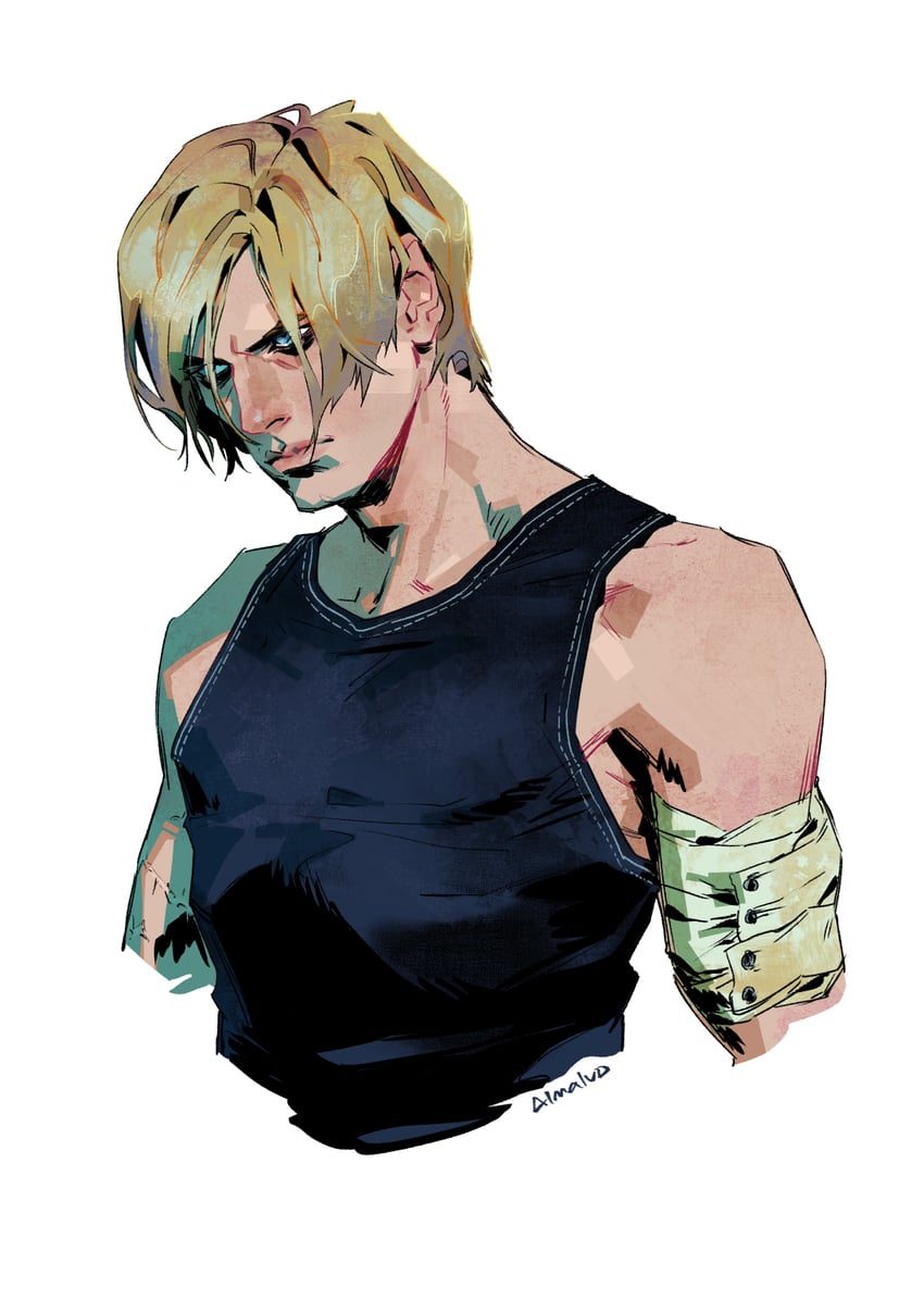 leon s. kennedy (resident evil and 1 more) drawn by aimalvo
