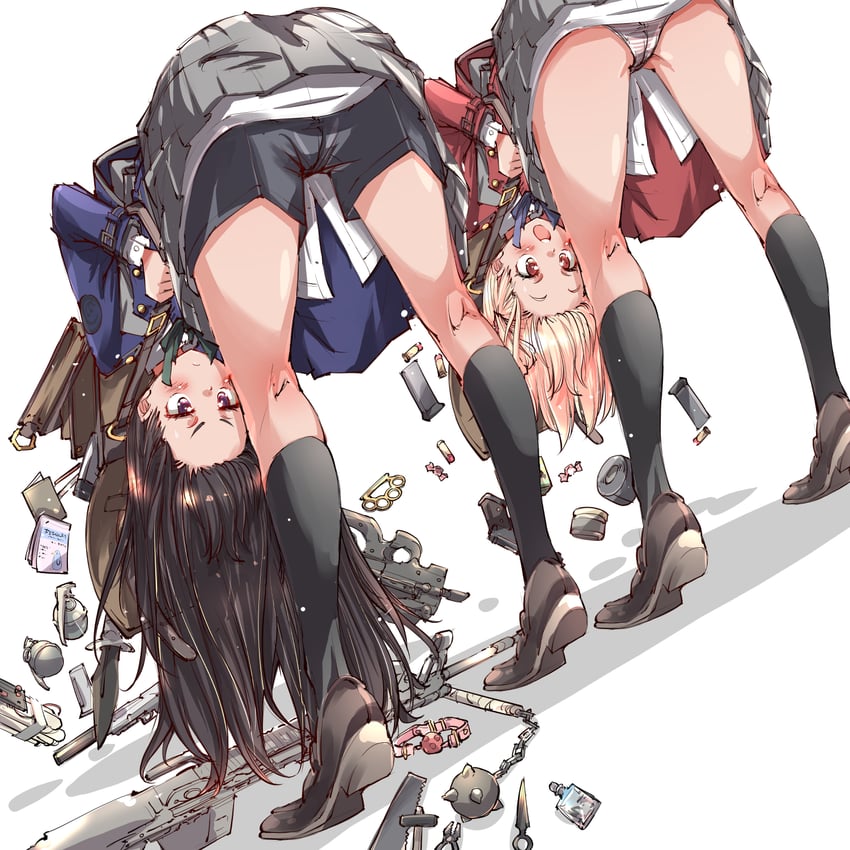 nishikigi chisato and inoue takina (lycoris recoil) drawn by yazawa_mana