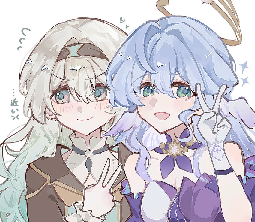 firefly and robin (honkai and 1 more) drawn by nekooooowo