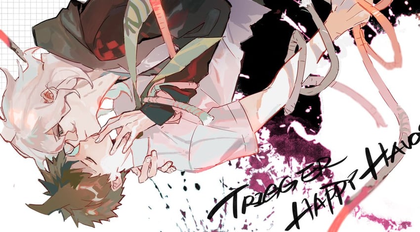 komaeda nagito and hinata hajime (danganronpa and 1 more) drawn by ryou_(koriryouya)