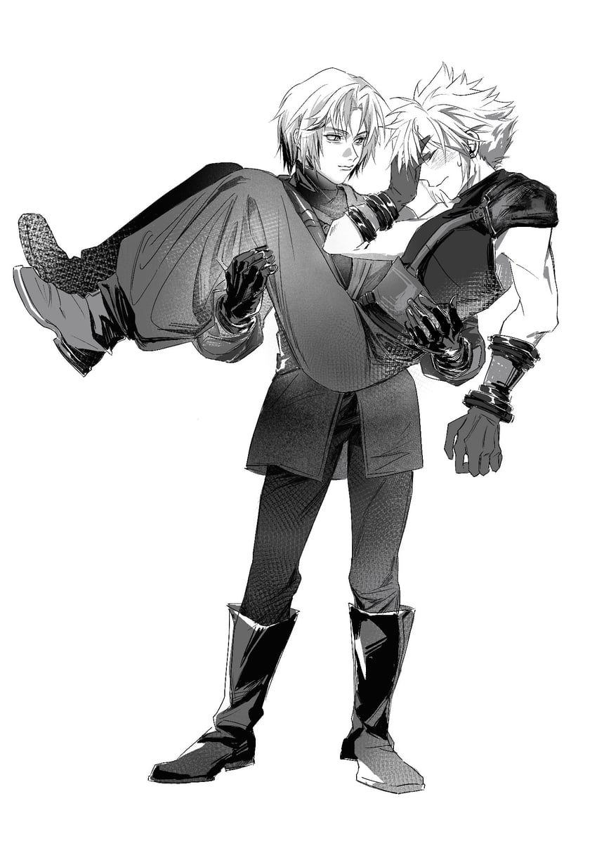 cloud strife and sephiroth (final fantasy and 2 more) drawn by suizs_017