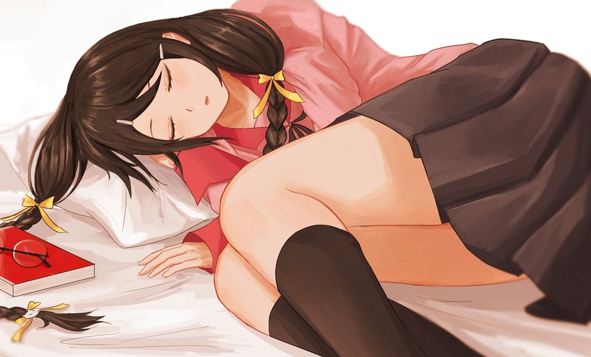 hanekawa tsubasa (monogatari and 1 more) drawn by nemo_ringo
